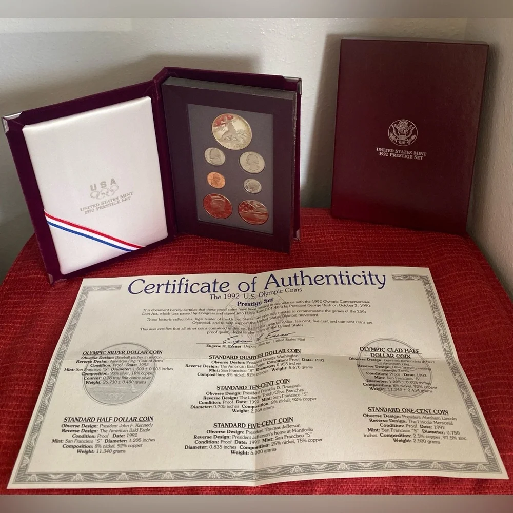 1992 US MINT OLYMPIC COIN SET - Picture 1 of 16
